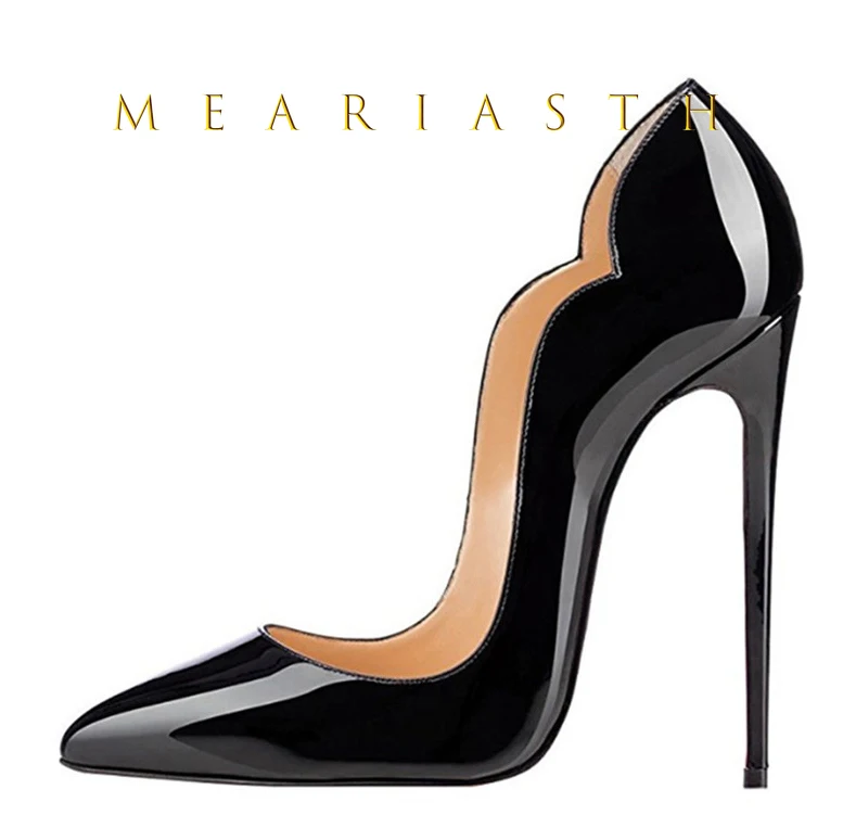 12cm Heels Women Patent Leather High Thin Heel Shoes - Image 25