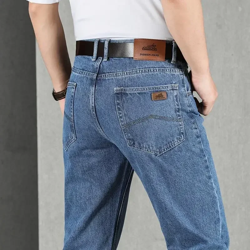 Jeans for Men Work Wear Male Cowboy Pants 2025 Fashion Trousers High Quality Original Classic Straight with Pockets New in Baggy - Image 3
