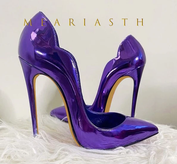 12cm Heels Women Patent Leather High Thin Heel Shoes - Image 11