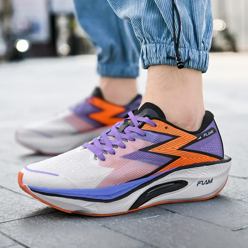 Running Shoes Carbon Board Speciality Marathon Men Sports Breathable Lightweight Women's Comfortable Athletic Nonskid Sneakers - Image 5