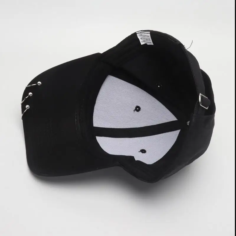 Hip Hop Women's Baseball Cap With Ring Circle Snapback Hats For Men Women Unisex Dad Hat Adjustable Kpop Korean Style Gorra - Image 3