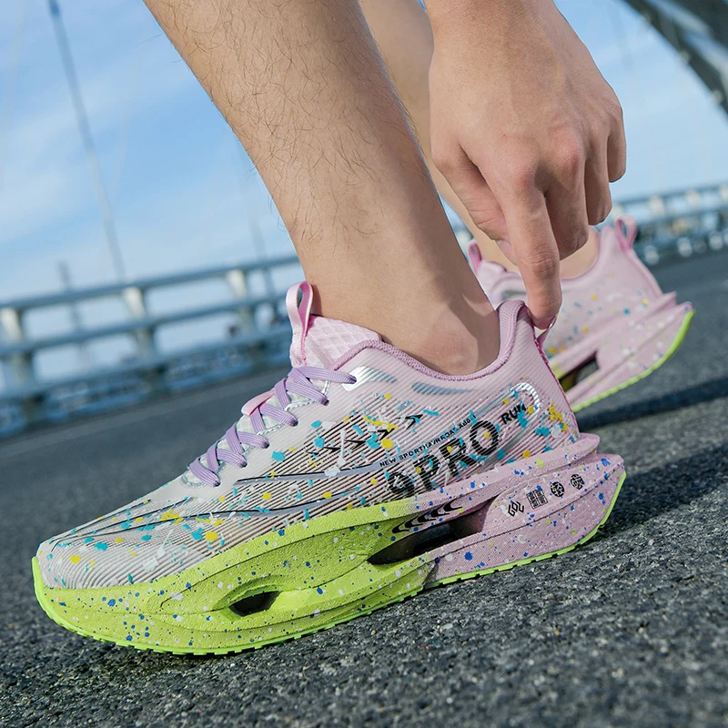 New Soft Sole Cushioning Men's Running Shoes for Women High-quality Road Jogging Shoes Light Comfy Sneakers Reflective Night Run - Image 4