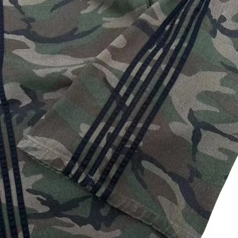 Men's pants camouflage sweatpants retro trend classic women's pants oversized loose wide-legged pants street versatile jeans - Image 2