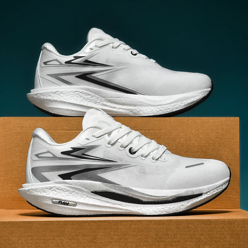Running shoes for Outdoor use, Fashionable for Both Men and Women, Comfortable and Breathable sports and Casual shoes. black 10 - Image 5