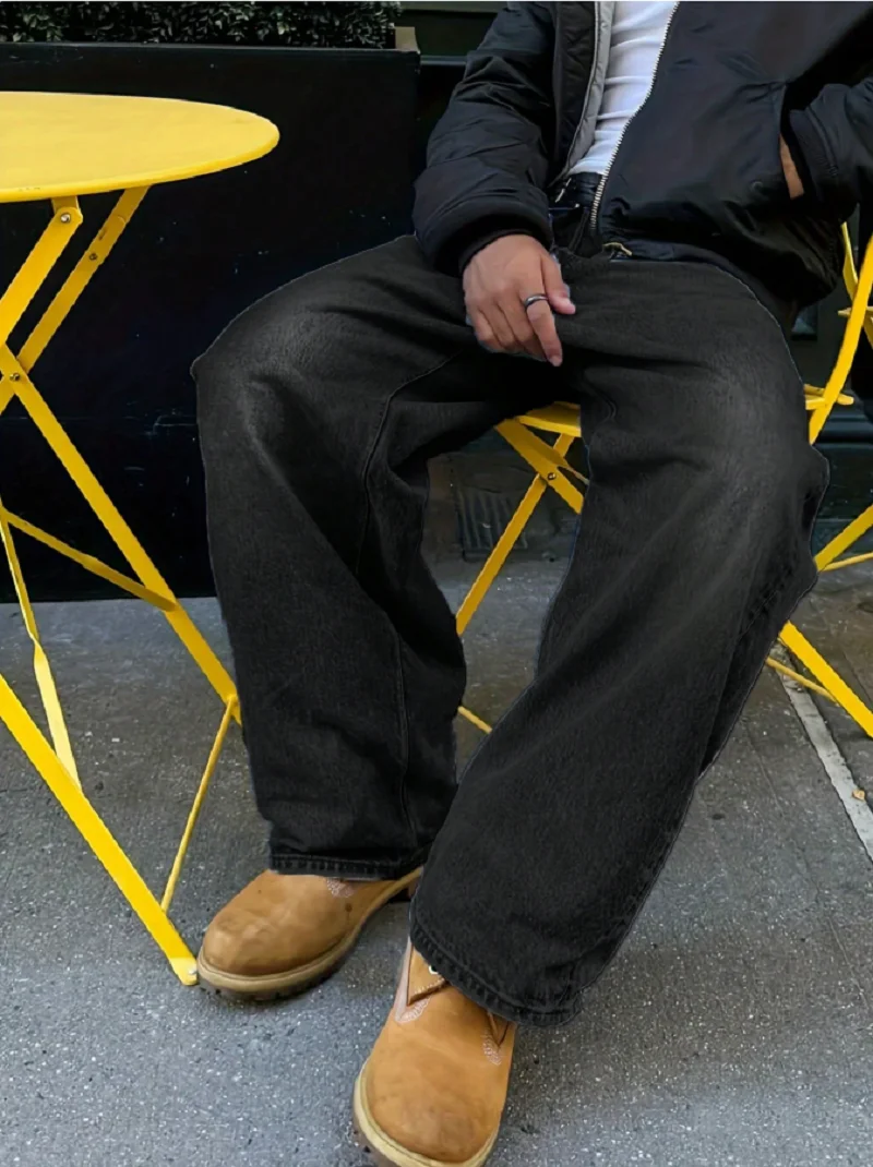 Men's Retro Loose-Fit Jeans, Versatile and Casual for All Seasons - Image 3