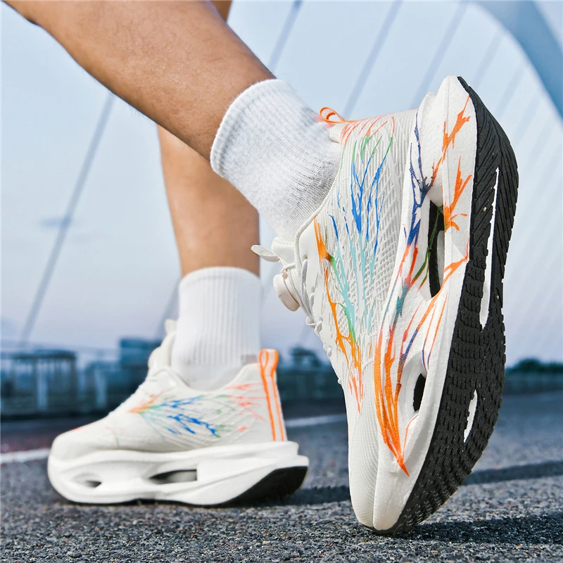 Men Running Shoes Speciality Marathon Sports Breathable Lightweight Women's Carbon Plate Comfortable Nonskid Leisure Sneakers - Image 4