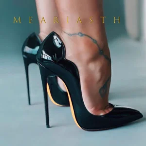Alternative view of 12cm Heels Women Patent Leather High Thin Heel Shoes