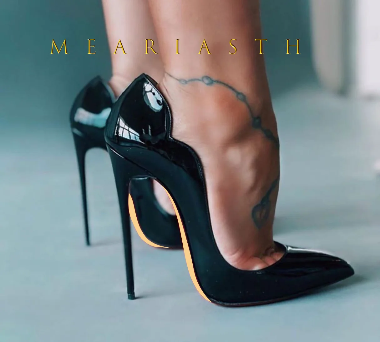 12cm Heels Women Patent Leather High Thin Heel Shoes - Image 2