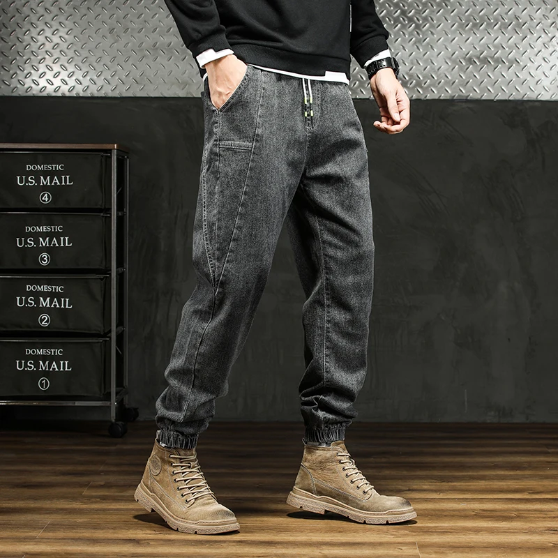 Men Outdoor Workwear Style Stretch Cuffed Tapered Pants Summer Autumn Comfortable Versatile Casual Harem Long Pants Plus Size5XL - Image 3