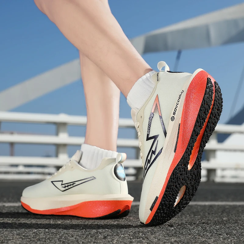Running Shoes Carbon Board Speciality Marathon Men Sports Breathable Lightweight Women's Comfortable Athletic Nonskid Sneakers - Image 5