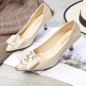 Women Pumps Classic Pointed Toe Patent Leather Heels Women
