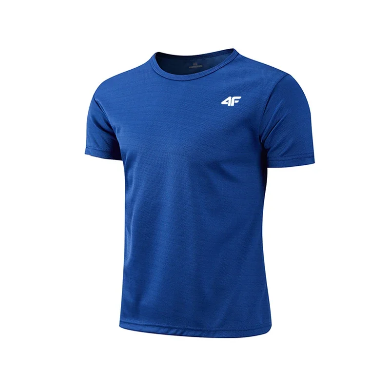 Men's Summer Exercise Trainning T-shirt High Quality Breathable Quick Dry Short Sleeved Top Marathon Gym Fitness Basketball Tees - Image 2