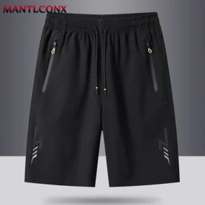 Alternative view of Summer Men's Sport Shorts Cool Sportswear Running Shorts Casual Bottoms Gym Fitness Training Jogging Short Pants Men Black Gray