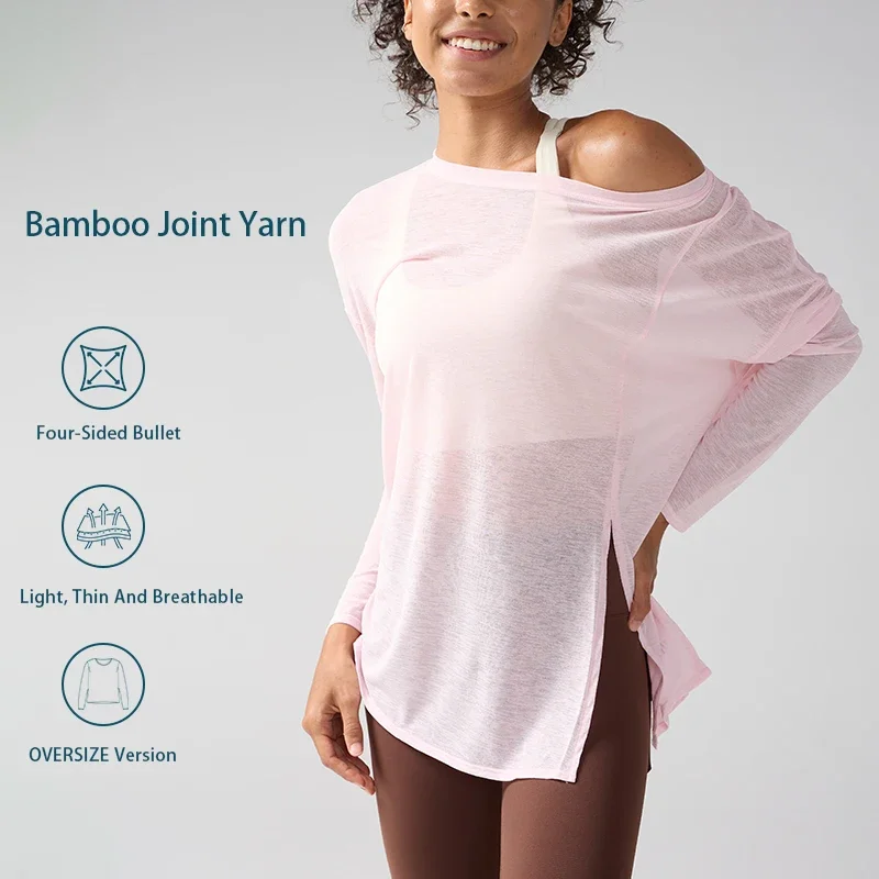 Gym Sports Tops Workout T-shirts Women Yoga Clothing Running Loose Slim Quick Dry Training Long Sleeve Blouse Fitness Tops👚 - Image 3