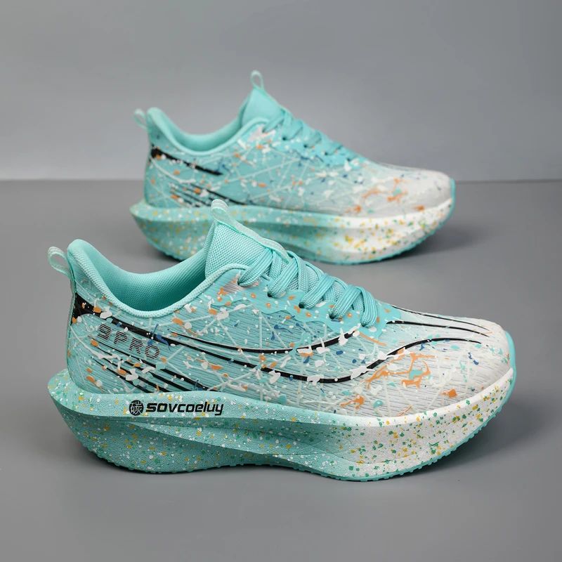 Running Shoes Men Speciality Carbon Board Marathon Sports Breathable Lightweight Women's Comfortable Athletic Nonskid Sneakers - Image 4