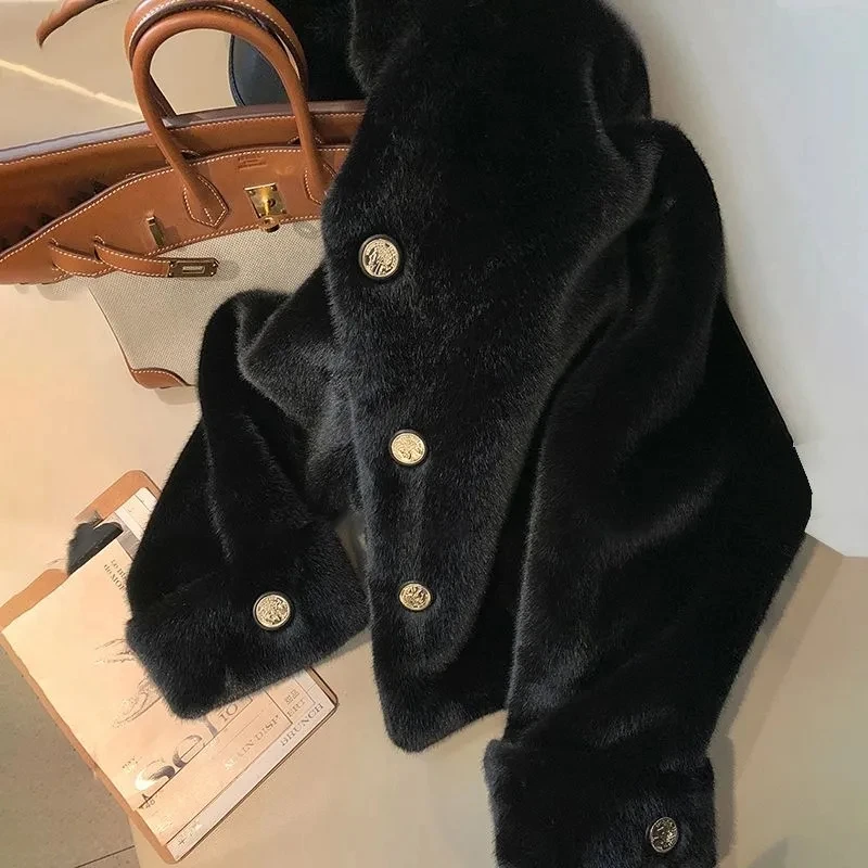 Women's Coat Women's fur Coat New Fashion Mink fur Coat Women's Autumn and Winter new Fur Short Ladies Wind Chaebol Daughter