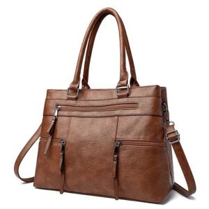 Alternative view of Women's handbag - vintage handbag with detachable shoulder strap - zipper closure, work and travel bag - durable