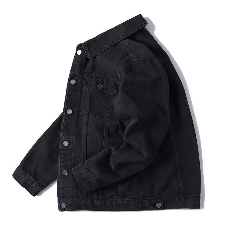 Men's Autumn All-Matching Jeans Jacket Loose Tooling Casual Denim Jacket Men Jeans Men's Clothing Coats man jackets - Image 8