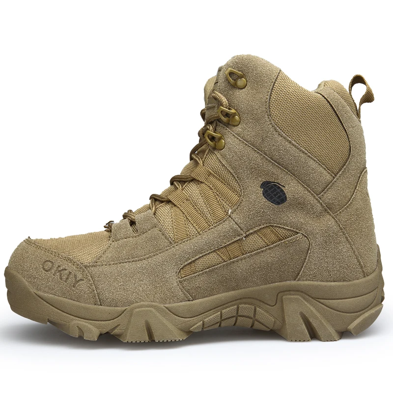 Men Tactical Boots Lace Up Breathable Male Army Boots Desert Boot Climbing Hiking - Image 2