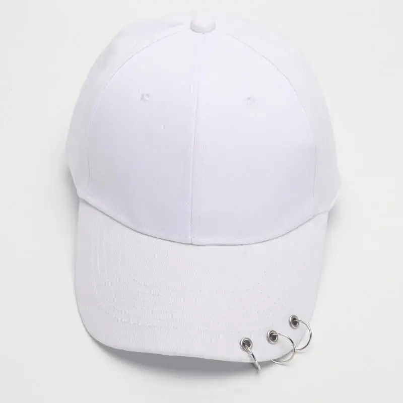 Hip Hop Women's Baseball Cap With Ring Circle Snapback Hats For Men Women Unisex Dad Hat Adjustable Kpop Korean Style Gorra - Image 4
