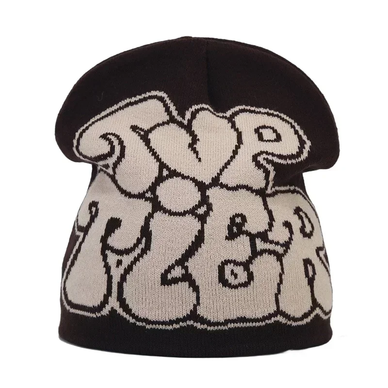 Y2K Letter Knitted Winter Autumn Beanie Cap - Image 34