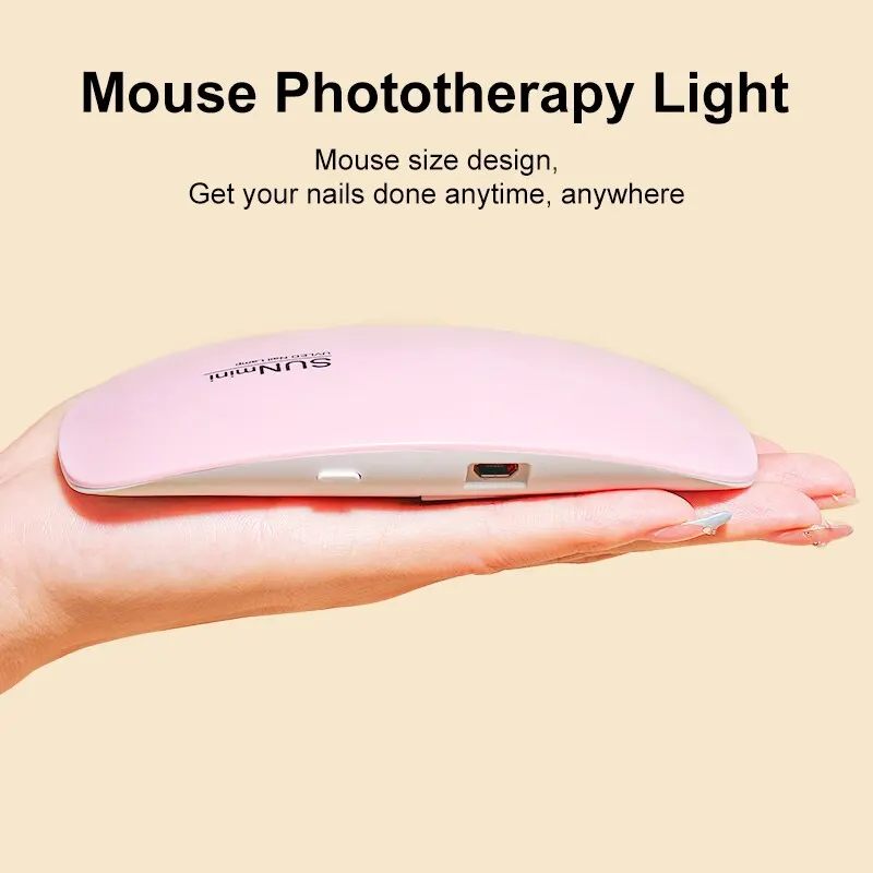 6W Mini Nail Dryer Machine Portable 6 LED UV Manicure Lamp Home Use Nail Lamp - Image 2