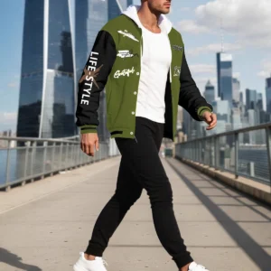 Alternative view of Men's Baseball Jacket Autumn and Winter Trendy American Teenager Men's Loose Casual Jacket Men's Suit