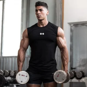 Mens Running Sport Vests Cotton Workout Sleeveless Summer Shirts Gym Bodybuilding Tank Tops Fitness Muscle Breathable Clothing