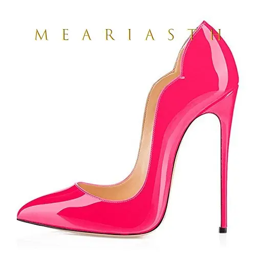 12cm Heels Women Patent Leather High Thin Heel Shoes - Image 27