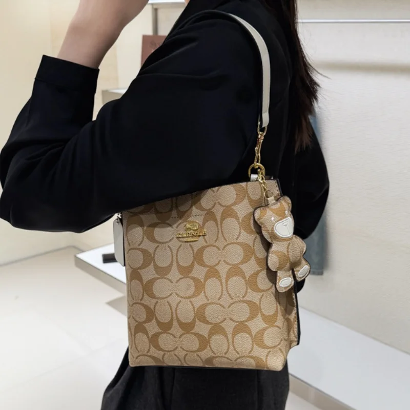Fashionable style, elegant and luxurious handbag in the shape of a bucket, versatile and suitable for all occasions, single-shou - Image 4