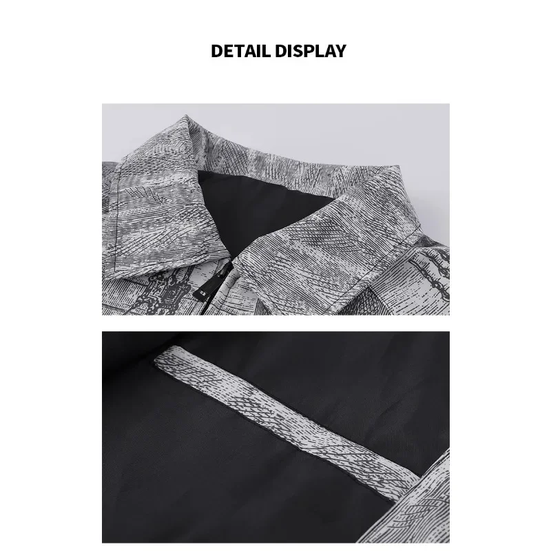Autumn Men Jacket Oversized Painting Printing Couples Thin Casual Jackets Male Female Silk Vintage Clothing Man Coats Outerwear - Image 5