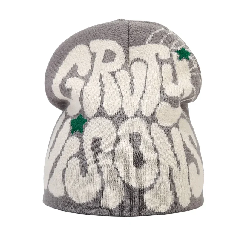 Y2K Letter Knitted Winter Autumn Beanie Cap - Image 40