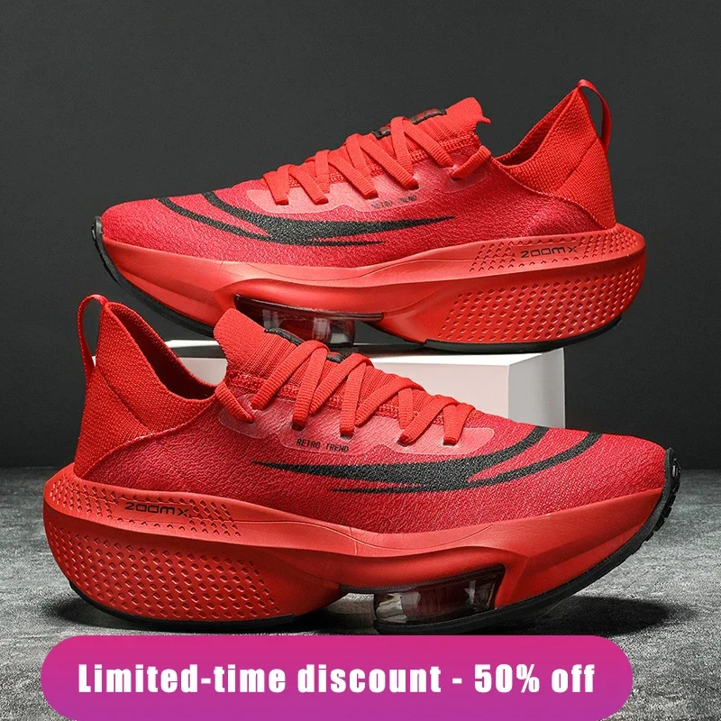 Running Shoes Air Cushion Speciality Marathon Men Sports Breathable Lightweight Women's Comfortable Athletic Nonskid Sneakers 