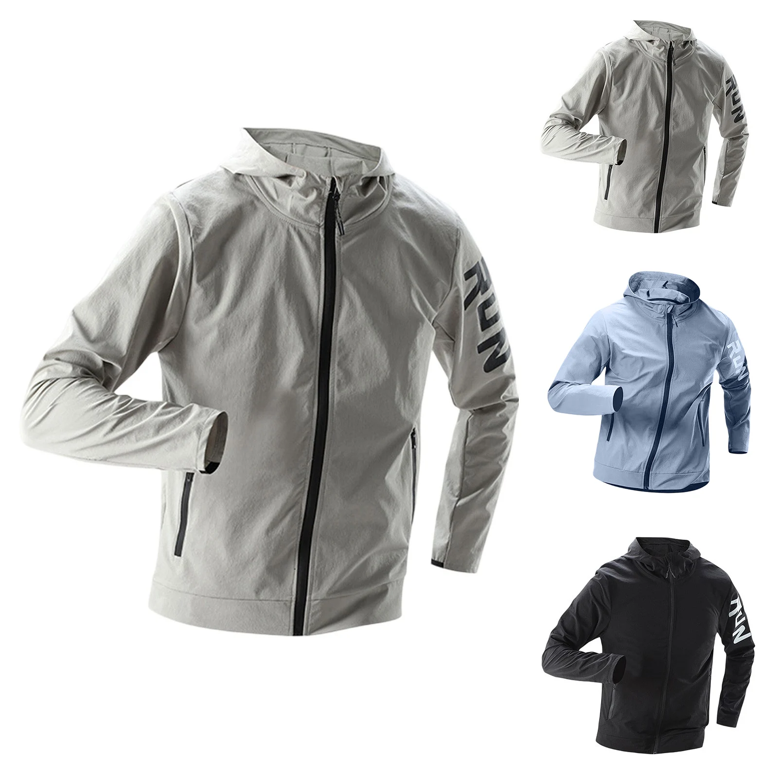 Men'S Running Clothes Lightweight Long Sleeve Loose Quick Drying Clothes Training Cycling Fitness Sports Running Jacket - Image 4