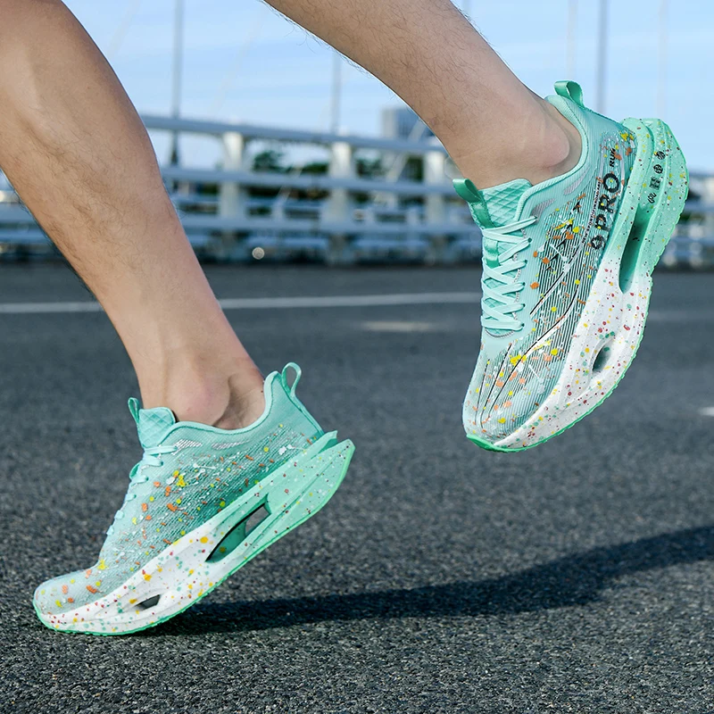 New Soft Sole Cushioning Men's Running Shoes for Women High-quality Road Jogging Shoes Light Comfy Sneakers Reflective Night Run - Image 5