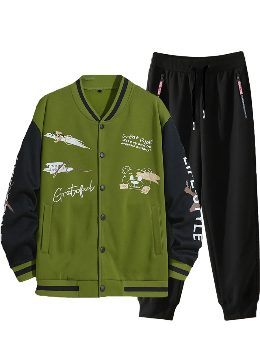 Men's Baseball Jacket Autumn and Winter Trendy American Teenager Men's Loose Casual Jacket Men's Suit - Image 8