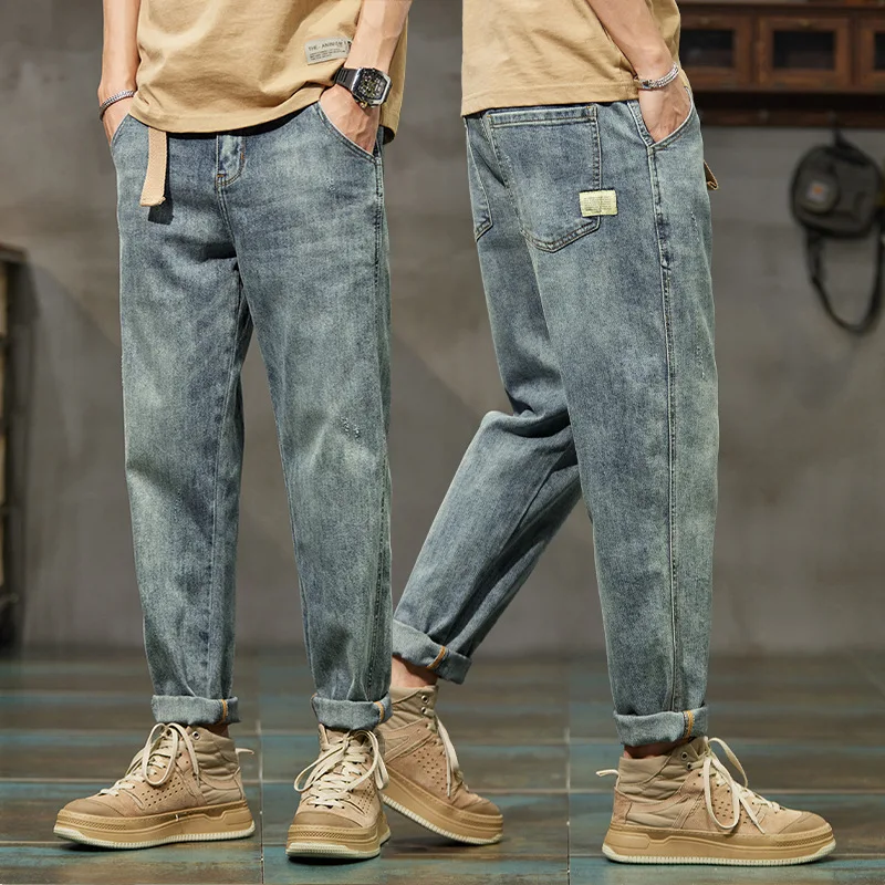 Jeans For Men Baggy Pants Loose Harem Pants Men Fashion Clothes Pockets Patchwork Denim Trousers Size 28-36 - Image 6