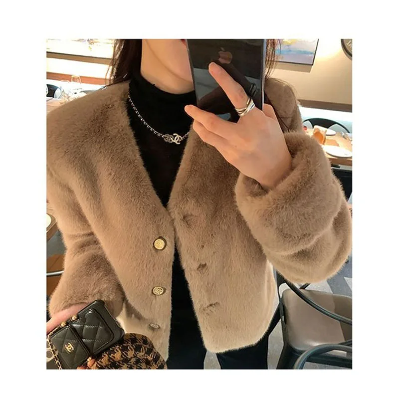 Women's Coat Women's fur Coat New Fashion Mink fur Coat Women's Autumn and Winter new Fur Short Ladies Wind Chaebol Daughter - Image 5