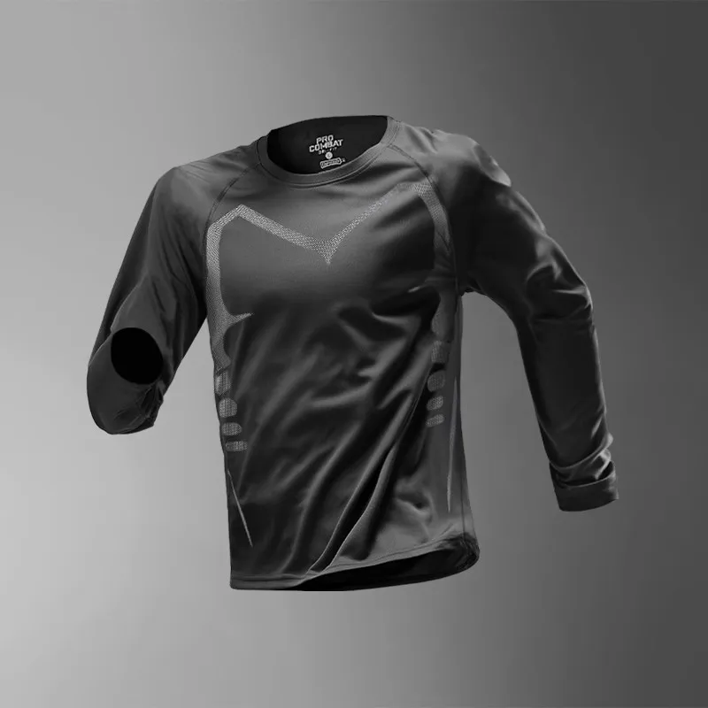 Men's Running Quick-drying Clothes Long Sleeve Running Training Fitness Morning Sports Cycling Mountaineering Men Clothes Tops - Image 4