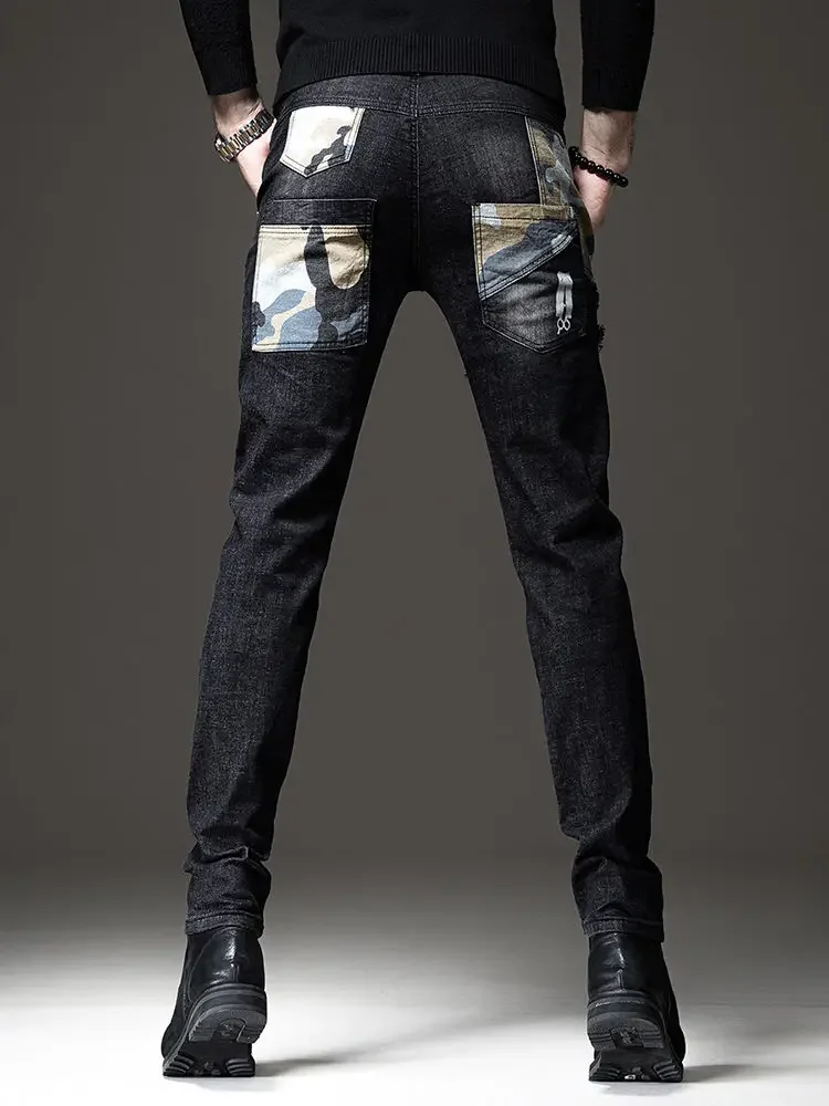 Trousers Jeans for Work Wear White Men Man Cowboy Pants with Print Y2k Vintage Xs Washed 2025 Trend Goth Classic Luxury Retro