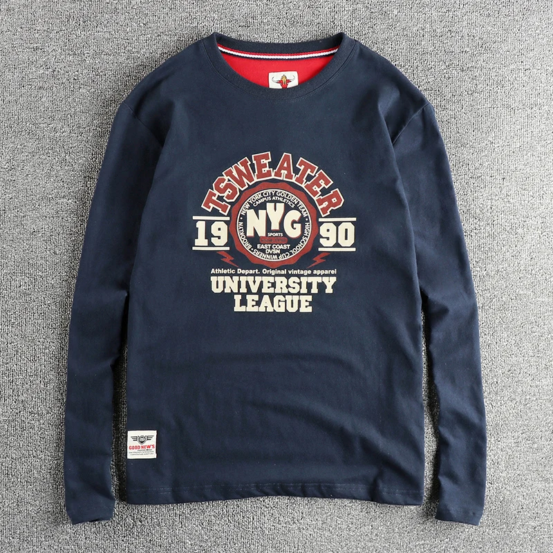 long sleeve T-shirt men's cotton casual base shirt - Image 8