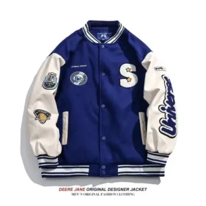 Alternative view of 2025 New Vintage Baseball Jacket Men/ Women Couple