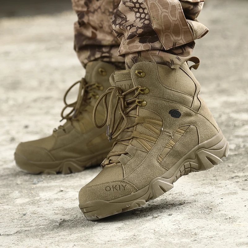 Men Tactical Boots Lace Up Breathable Male Army Boots Desert Boot Climbing Hiking - Image 6