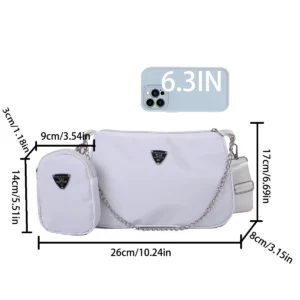 Alternative view of Nylon Crossbody Bag For Women Fashion Portable Casual Underarm Bag Students Cross Body Bag
