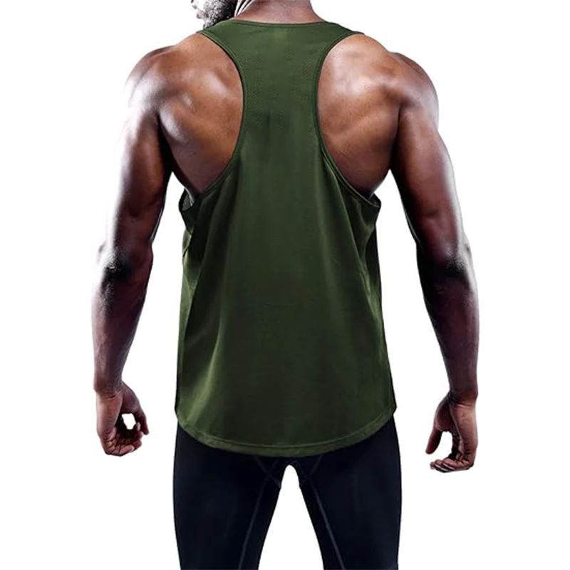 Running Tank Top Men Summer Sport Gym Vest Quick Dry Training Tanktop Workout Singlets Man Fitness Bodybuilding Sleeveless Shirt - Image 8