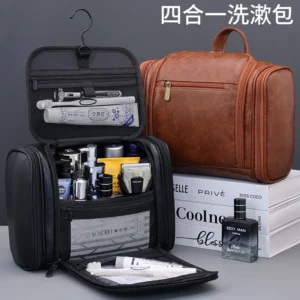 Men's business grooming bag, large capacity, high-end, multifunctional, portable, waterproof makeup bag, travel storage bag