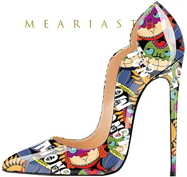 12cm Heels Women Patent Leather High Thin Heel Shoes - Image 14
