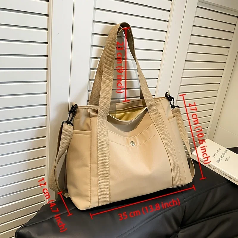 Women's Bag Simple Shoulder Bag Large Capacity Stylish Tote Bag For Women With Adjustable Strap Shopping Bag - Image 3