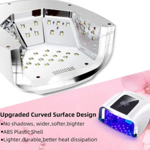 Alternative view of Not Rechargeable 96W Mirror Reflective Bottom Nail Lamp Gel Polish Dryer Manicure Machine UV Light for Nails Nail UV LED Lamp