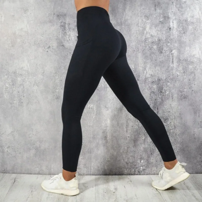 Yoga Fitness Women Leggings High Waist Tights with Pocket Gym Workout Running Stretchy Sexy Butt Liftting Casual Skinny Pants - Image 10